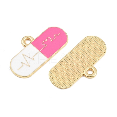 Medical Theme Alloy Enamel Pendants AL-CBA2919-03G-08B-1