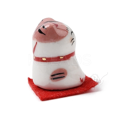 Lucky Cat Ceramic Display Decorations DJEW-G048-01B-1