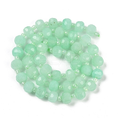 Natural Dyed White Jade Beads Strands G-H057-A22-11-1