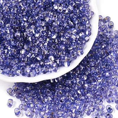 Baking Paint Transparent Glass Seed Beads SEED-N006-05H-1