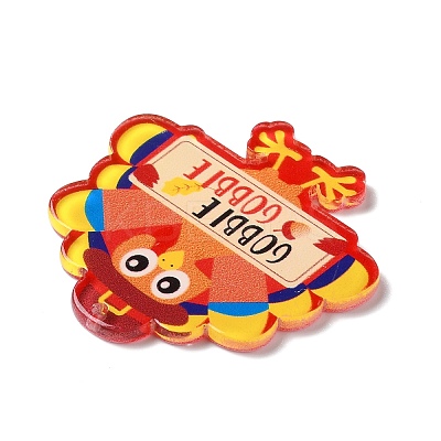 Thanksgiving Day Translucent Resin Pendants RESI-K019-10F-1