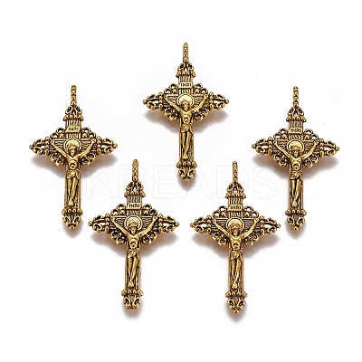 Tibetan Style Alloy Pendants PALLOY-J050-01AG-NR-1