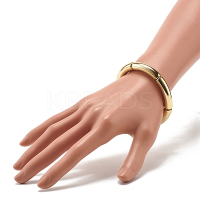 Chunky Acrylic Curved Tube Beaded Stretch Bracelet for Women BJEW-JB07628-1