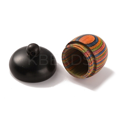 Wooden Acorn Box Jewelry Pendants X-WOOD-WH0022-06C-1