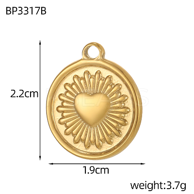 304 Stainless Steel Pendants STAS-OY005-60G-1