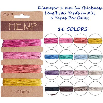 4 Cards 4 Style Jute Cord OCOR-SZ0001-15-1