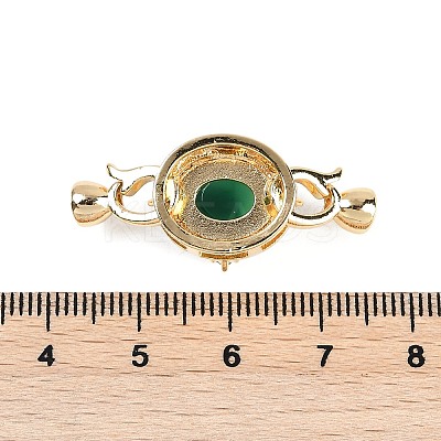 Brass Micro Pave Clear Cubic Zirconia Fold Over Clasps KK-U043-54G-02-1