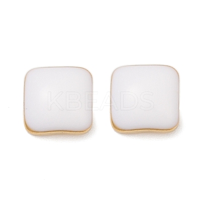 304 Stainless Steel Enamel Stud Earrings EJEW-U045-02G-01-1