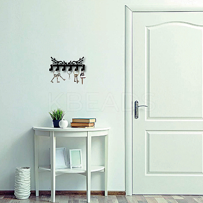 Iron Wall Mounted Hook Hangers AJEW-WH0156-054-1