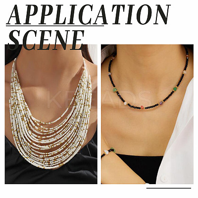 White & Black Series Glass Seed Beads SEED-GO0001-03-1