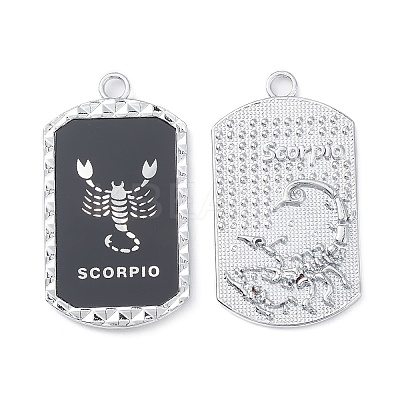 Alloy Twelve Constellations Series Big Pendants PALLOY-O107-01P-08-1