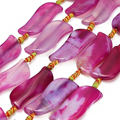 Dyed & Heated Natural Banded Agate Beads Strands GG-CBAB9C6-B04-01-1