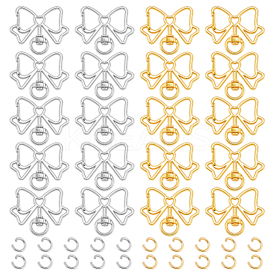20Pcs 2 Colors Zinc Alloy Swivel Lobster Clasps FIND-NB0006-26-1