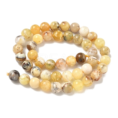 Natural Yellow Opal Beads Strands LS-G-I213-18-8mm-1