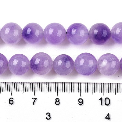 Dyed Natural White Jade Beads Strands G-T138-10mm-210-11-1
