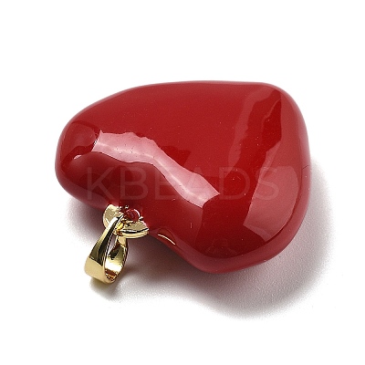 Brass Enamel Pendants KK-U060-26G-1