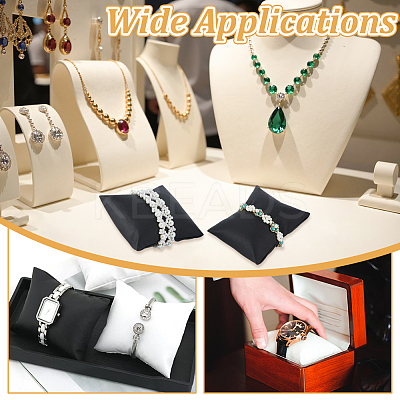 PU Leather Jewelry Watch/Bracelet Display Pillows ODIS-WH0043-198A-1