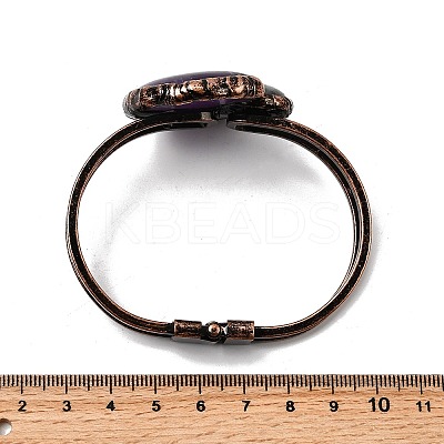Natural Amethyst & Labradorite Bangles for Women BJEW-A043-01R-03-1
