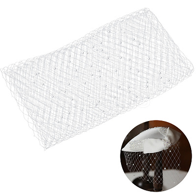 Gauze Bridal Veils AJEW-WH0314-489D-1