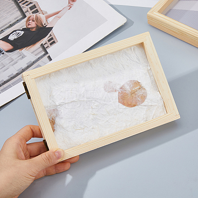 14Pcs Rectangle Wooden Paper Making DIY-FH0010-42-1
