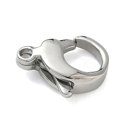 304 Stainless Steel Lobster Claw Clasps STAS-P423-06P-1
