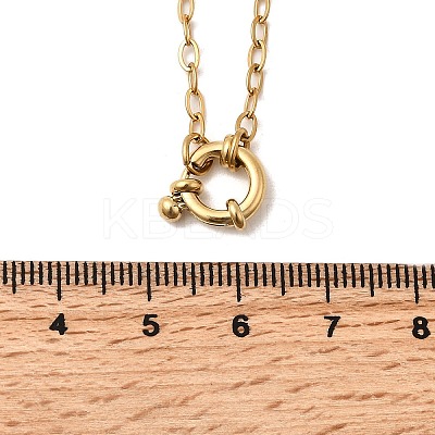 304 Stainless Steel Cable Chain Necklaces with Spring Ring Clasps for Women NJEW-Z091-15G-1