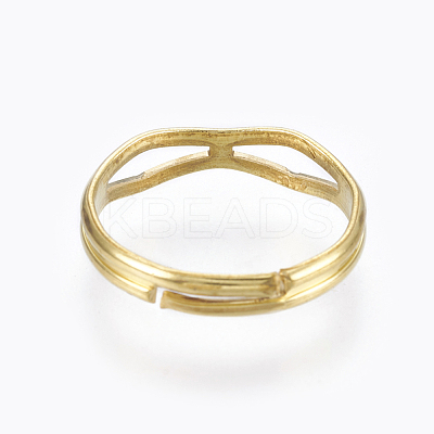 Adjustable Brass Finger Rings RJEW-F086-01G-1