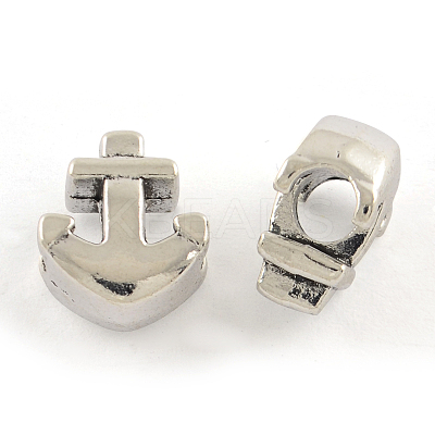 Tibetan Style Alloy European Large Hole Beads X-TIBEP-R304-091AS-LF-1