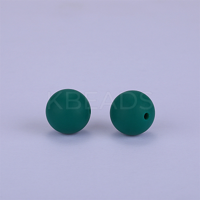 Round Silicone Focal Beads SI-JX0046A-129-1