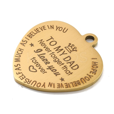 PVD Vacuum Plating 201 Stainless Steel Pendants STAS-L079-26G-04-1