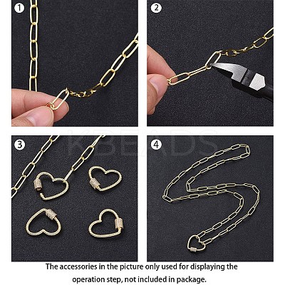 Soldered Brass Paperclip Chains CHC-D025-03G-01-1