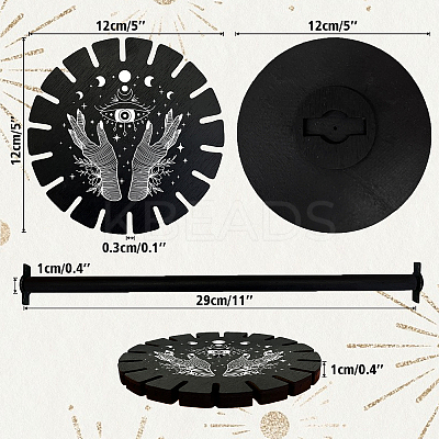 Wooden Wheel DJEW-WH0046-034-1