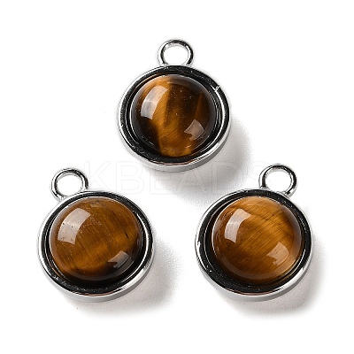 Natural Tiger Eye Pendants STAS-L022-398G-P-1