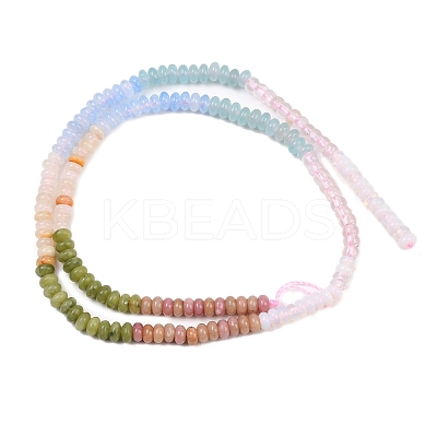 Opalite & Watermelon Stone Glass & Natural Chinese Southern Jade & Quartz Crystal & Rhodonite Beads Strands G-Z135-C01-2x4mm-1