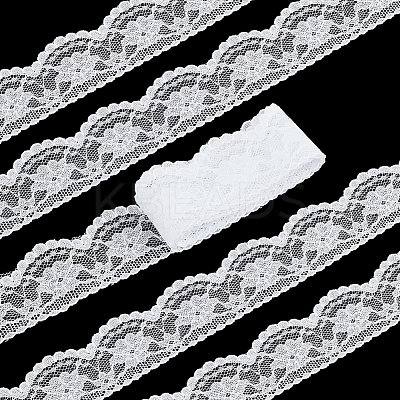 50Yards Polyester Lace Ribbons SRIB-PH0001-53A-1