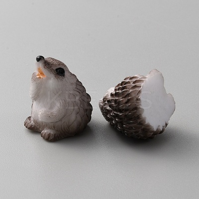 Resin Hedgehog Display Decorations DJEW-WH0042-29C-1