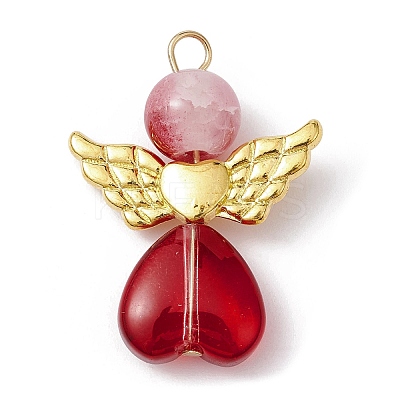 Mixed Color Glass Beaded Pendant PALLOY-JF02272-01-1