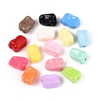 Opaque Acrylic Beads SACR-T035-02M-1