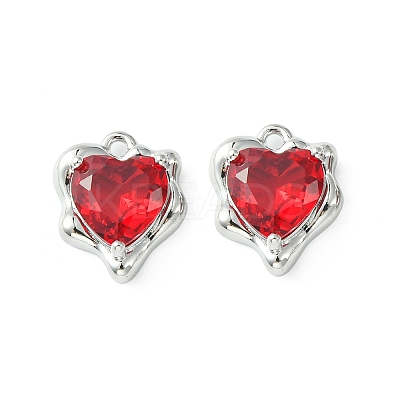 Brass Micro Pave Cubic Zirconia Charms KK-L208-06P-05-1