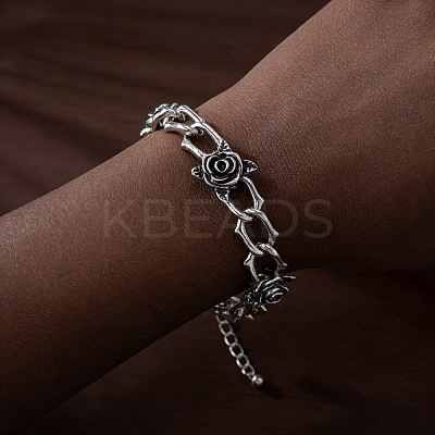 Gothic Style Alloy Link Chain Bracelets for Women WG63462-01-1