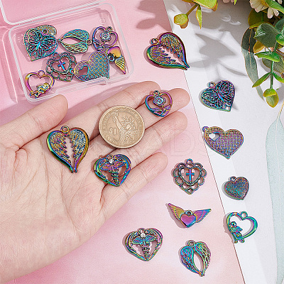 20Pcs 10 Style Alloy Pendants FIND-PH0007-28-1
