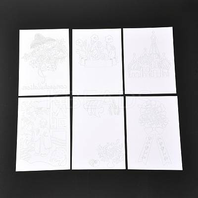 DIY Papercutting Postcard Making Kit DIY-D040-01-1