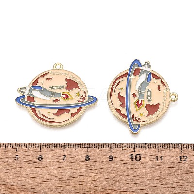 Alloy Enamel Pendants ENAM-T021-75A-G-1