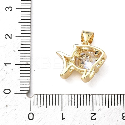 Brass Micro Pave Cubic Zirconia Pendants KK-F930-16G-02-1
