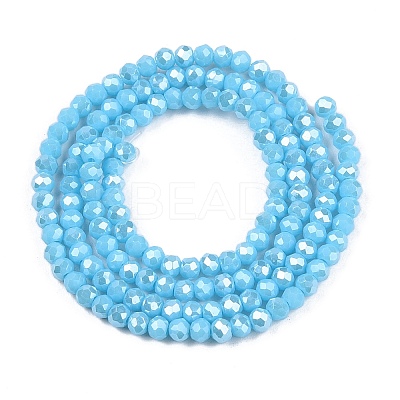 Electroplate Glass Beads Strands EGLA-A044-P1mm-A08-1
