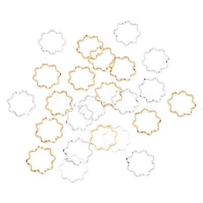 24Pcs 2 Colors Brass Linking Rings KK-TA0003-07-1