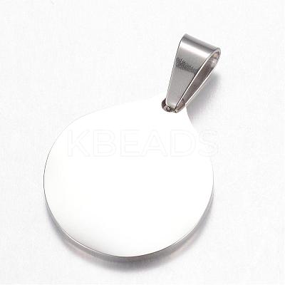 Tarnish Resistant 304 Stainless Steel Pendants STAS-P048-04-1