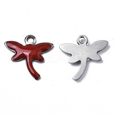 201 Stainless Steel Enamel Charms STAS-N088-19I-1