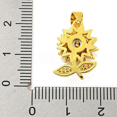 Real 18K Gold Plated Brass Micro Pave Cubic Zirconia Pendants KK-R159-39G-1