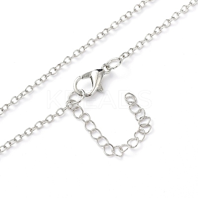 Luminous Alloy Locket Pendant Necklaces NJEW-F284-08A-1